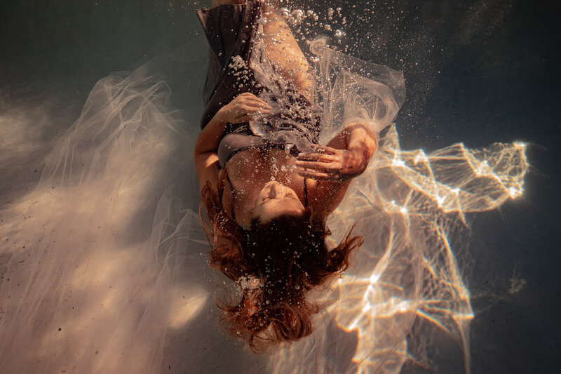 creative underwater photography in pool