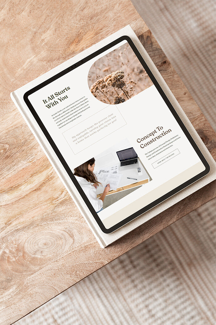 Signature brand identity packages and custom website designs for small businesses.