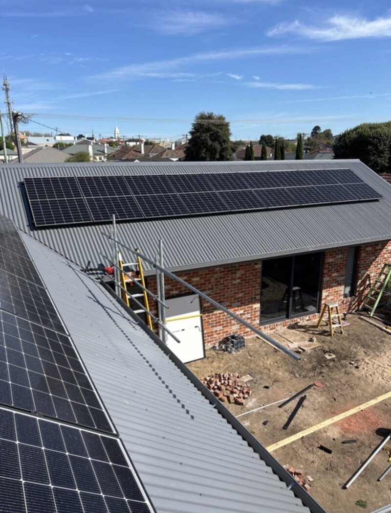 New home build solar panel installation warrnambool