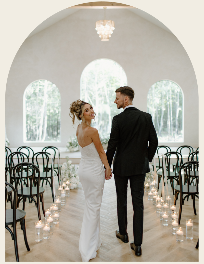 Classic Bride and Groom at the Monroe on 415th Wedding Venue
