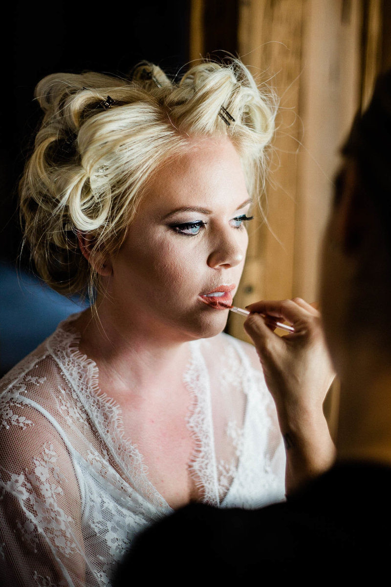 Bride getting Ready at the Lodge and Gardens in Salt Springs, FL