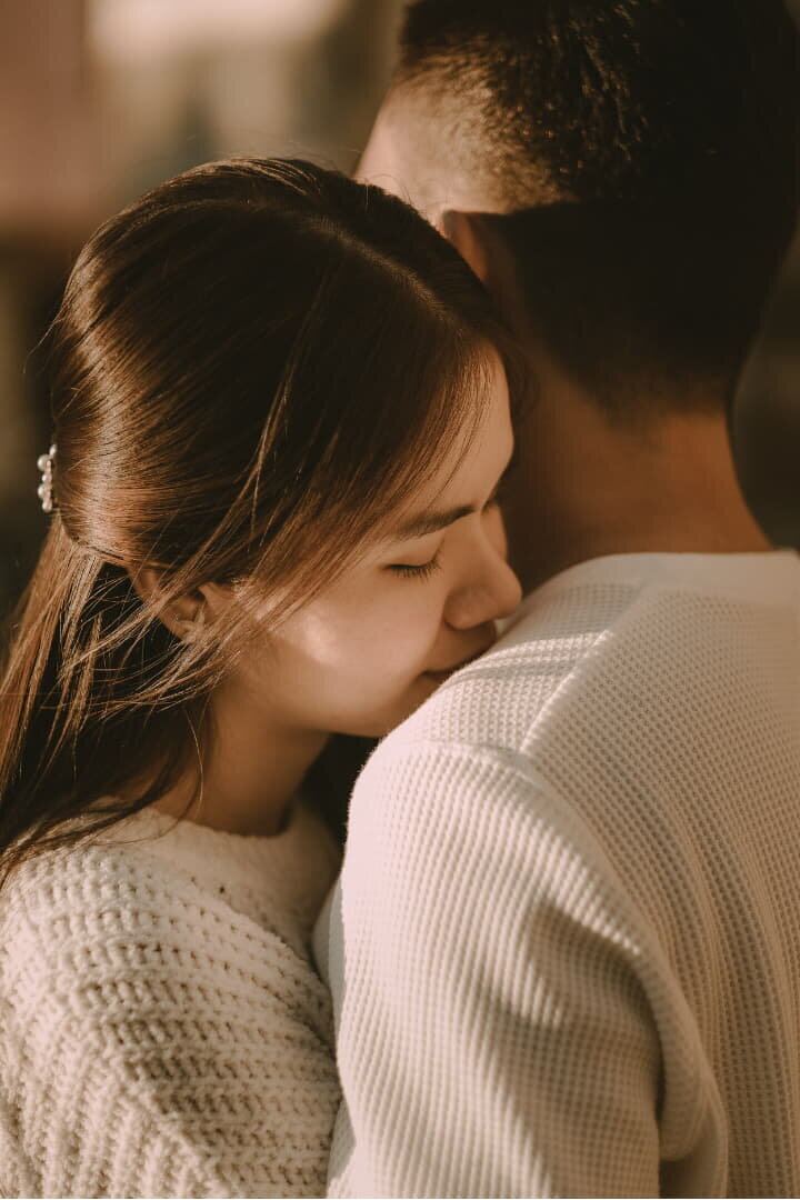 a couple hugging