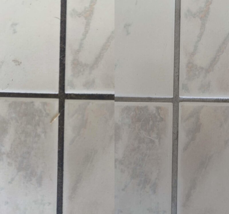 Grout before and after