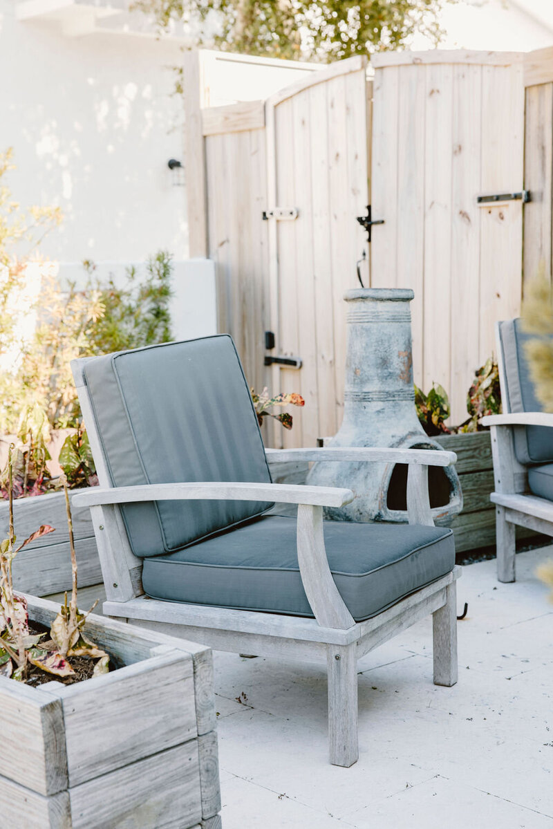 outdoor seating and firepit