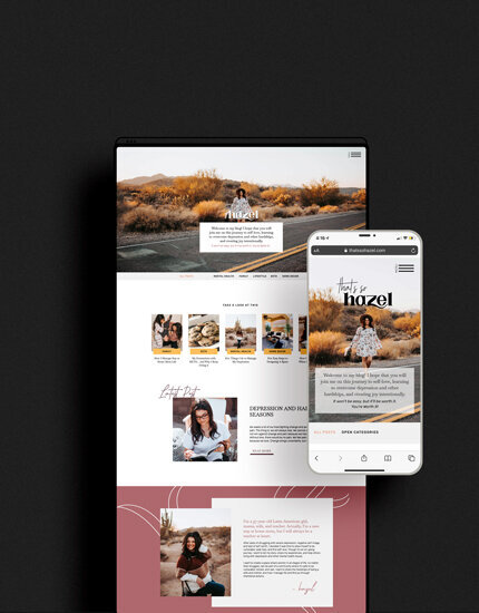 that's so hazel website design and mobile design