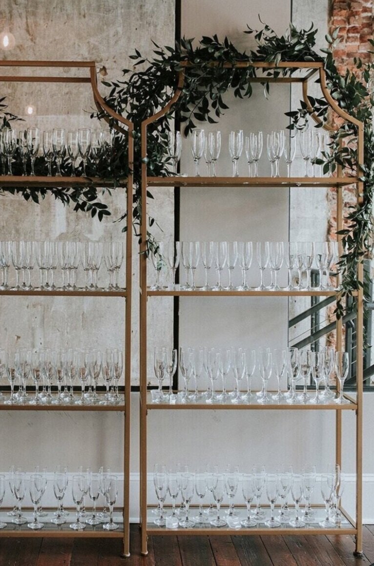 Brass champagne wall 3-Rori Ranch Rentals