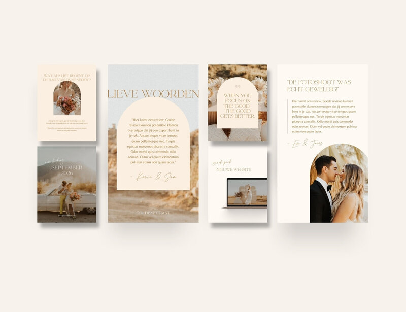 Boho Instagram templates voor fotografen