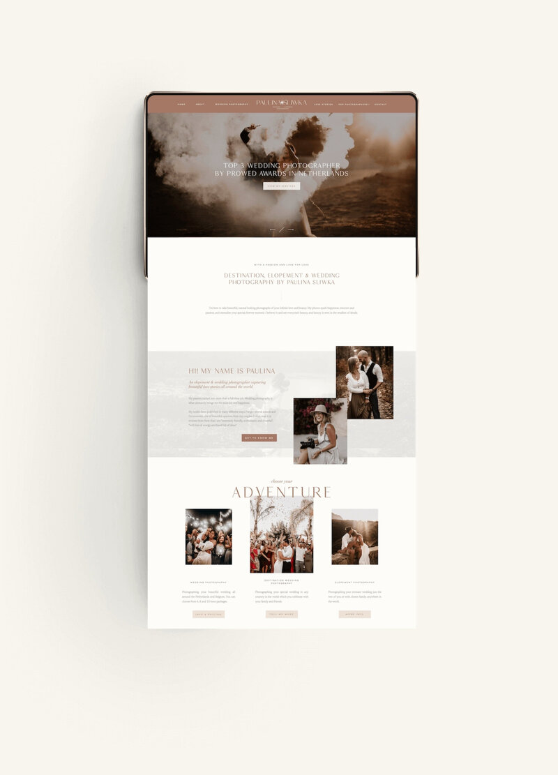 Showit website moments Paulina Sliwka