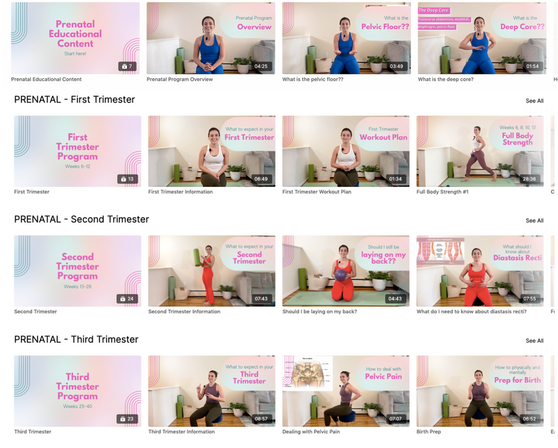 First trimester workout, second trimester workout, third trimester workout