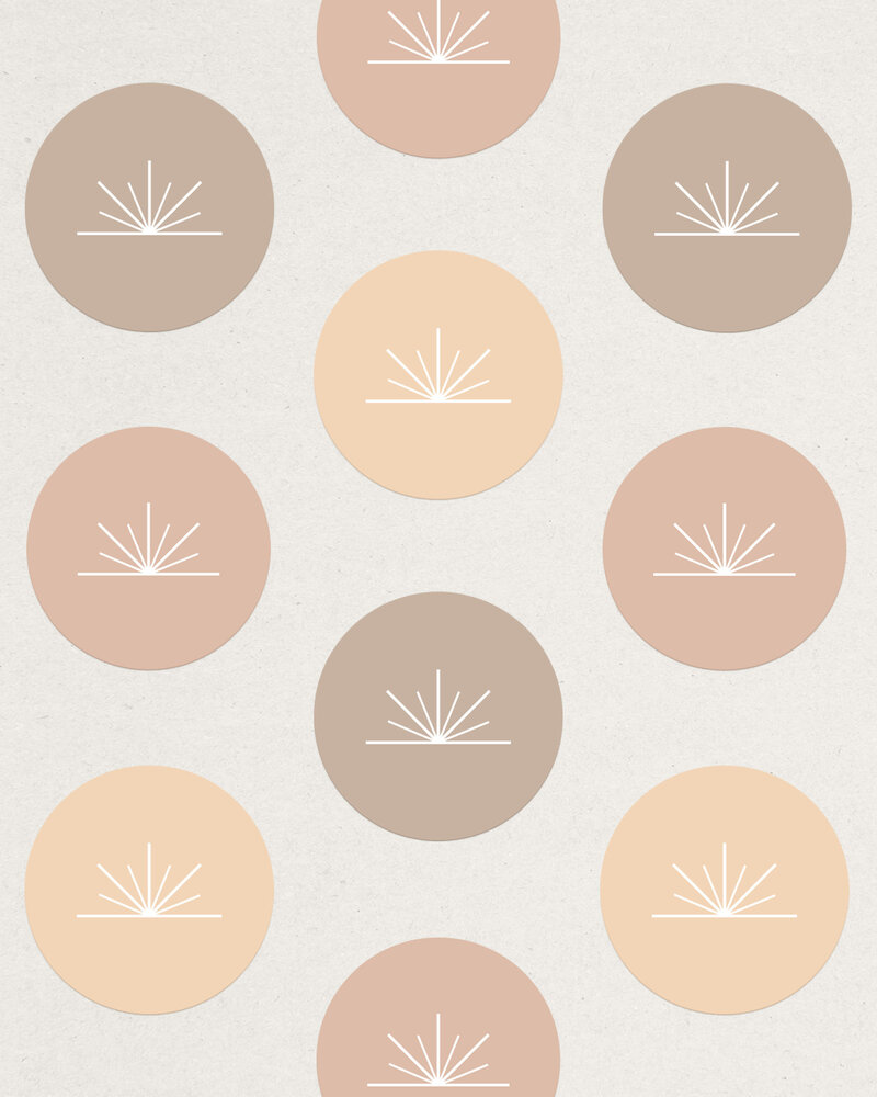 Boho-inspired brand identity for a candle company, blending soft neutrals with natural design elements.