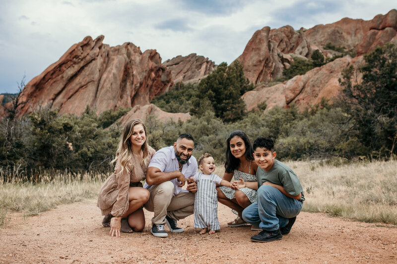family posing
