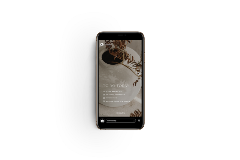 Earthy Instagram story templates Fern & Fig 1