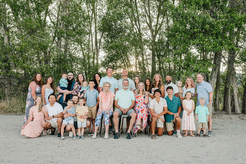 family reunion photography in Utah at Bear Lake