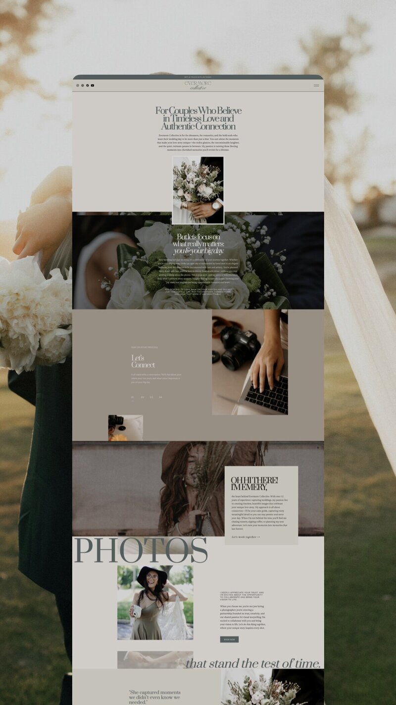 photographer, website design, creatives, women business owners, creatives, photography, weddings and elopements, events, 