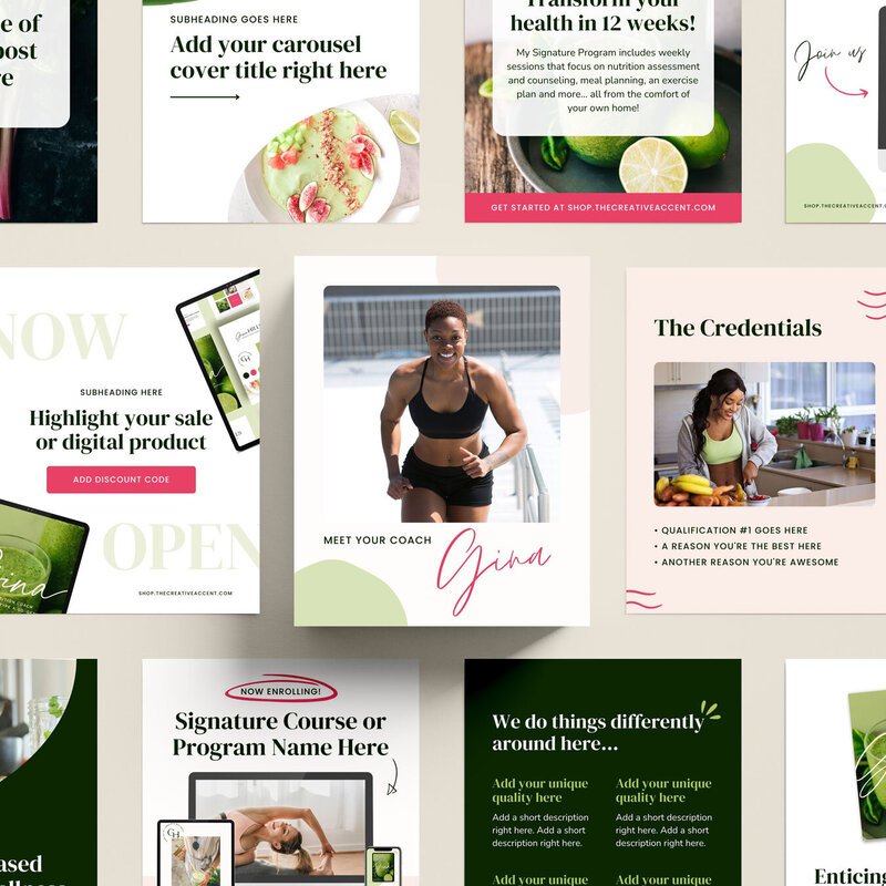 gina hills canva templates for social media