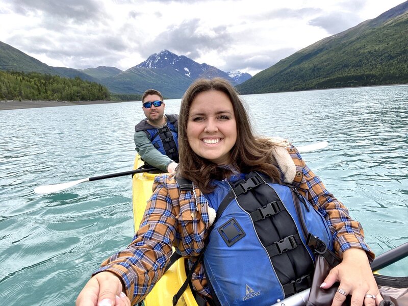 Alaska Kayaking Eklutna  Lake Adventure Elopement Destination