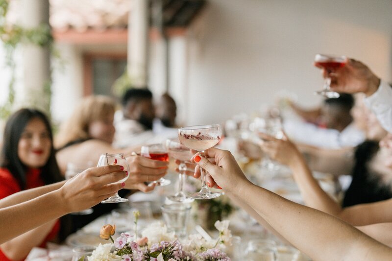 Wedding details of vows and florals