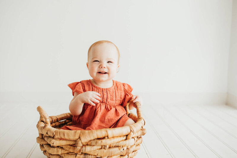 Harper giggling during her session.