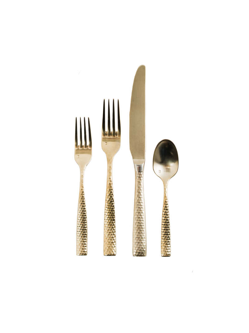 Gold Faceted Flatware 