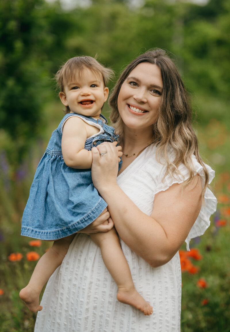 Olivia holding Alaina Rose