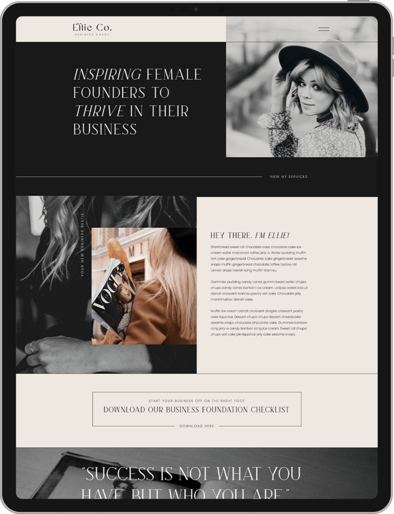 Showit Website Template for Creatives