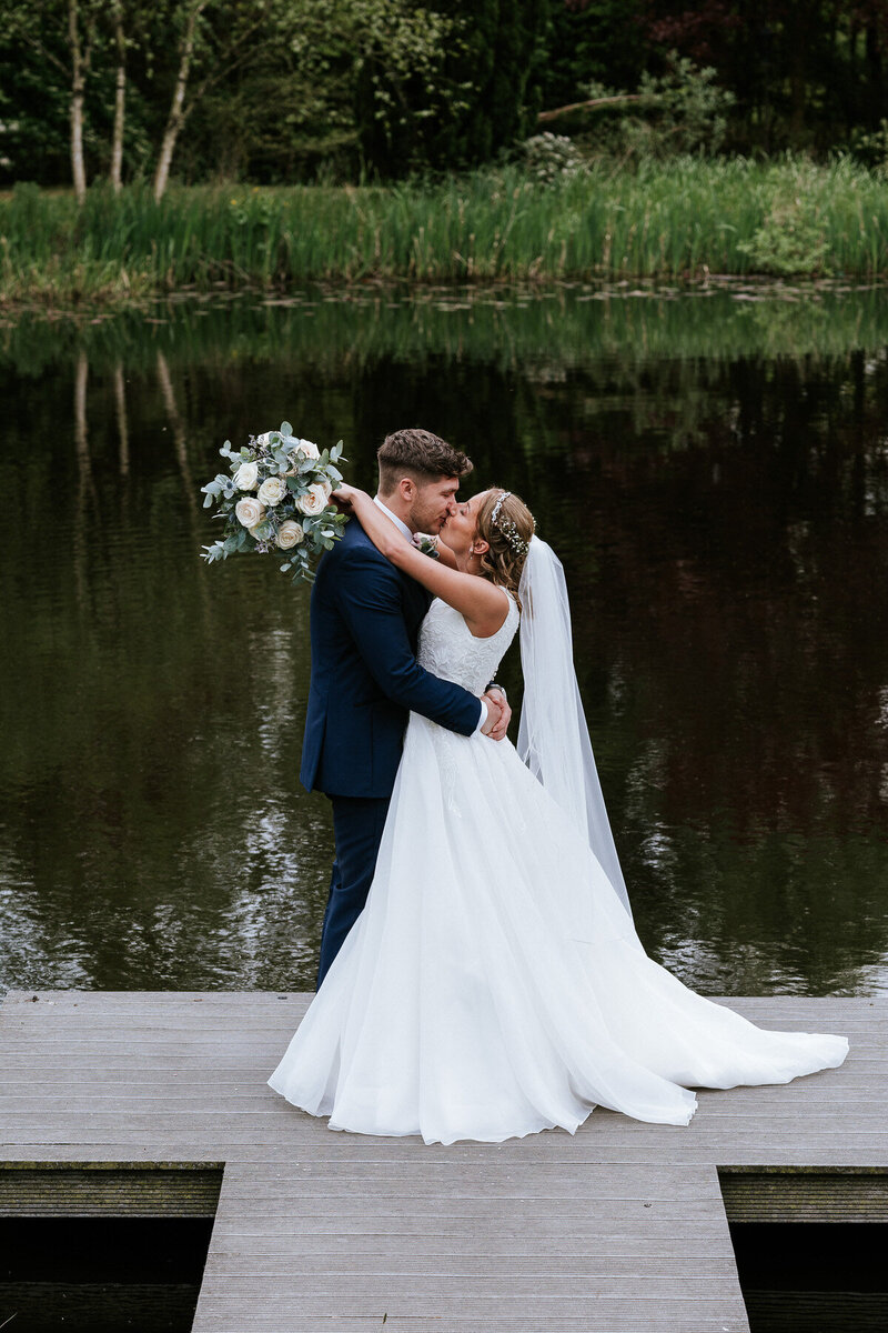 Bride and Groom in rural photoshoot