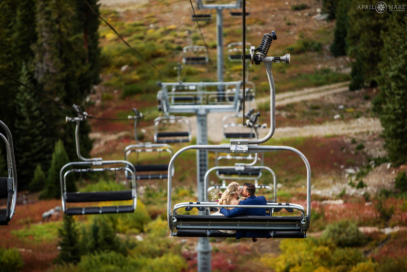 Black Mountain Express Chairlift Fall Wedding ABasin