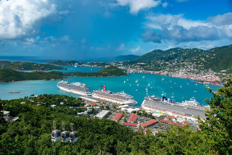 Cruise ship in the Caribbean