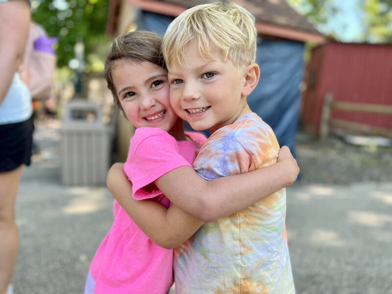 Smiling kids at summer day camp.