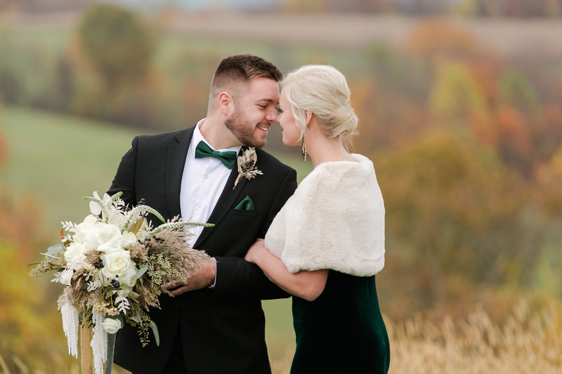 christmas styled shoot with a surprise engagement at Rivercrest Farms Dover Ohio photographed by Jamie Lynette Photography Canton Ohio Wedding Photographer