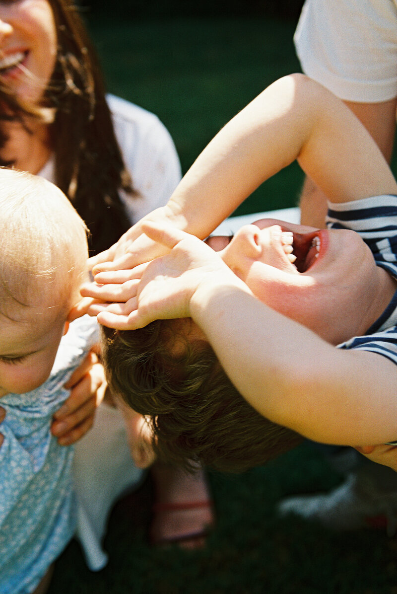 Lifestyle family photography session on film by Simply by Suzy.