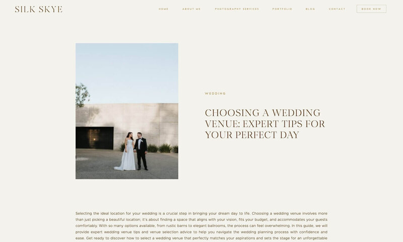 Showit blog example in the front-end