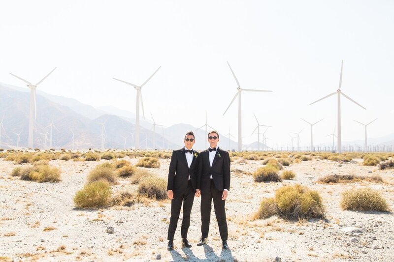 Brett and Brian's wedding photos at the Avalon Hotel in Palm Springs by Palm Springs wedding photographer Ashley LaPrade.