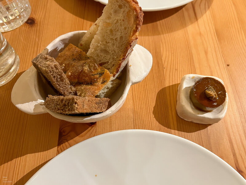 Bread service at Ristorante il Nugolo in Florence, Italy