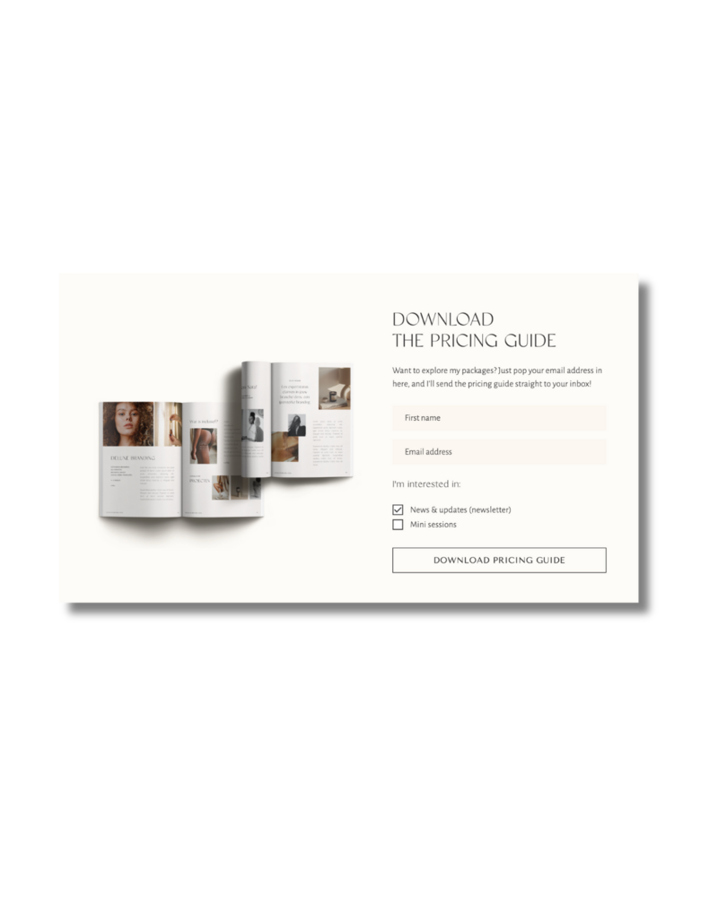 Minimal Flodesk opt-in forms Wabi Sabi 2
