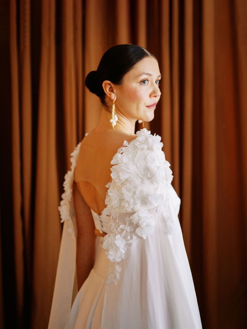 The LAW bridal cape wedding dress