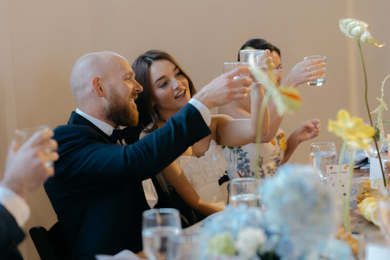 Wedding ceremony in courtyard of Blanc Denver