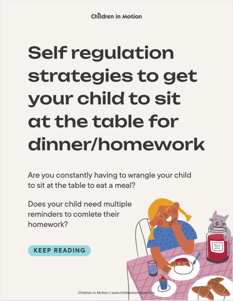 image of the front page of freebie with text and illustration of a child sitting at table