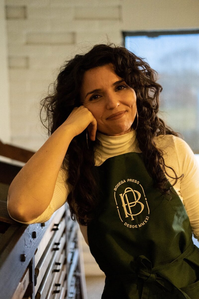 Sandra. Your Letterpress artist.