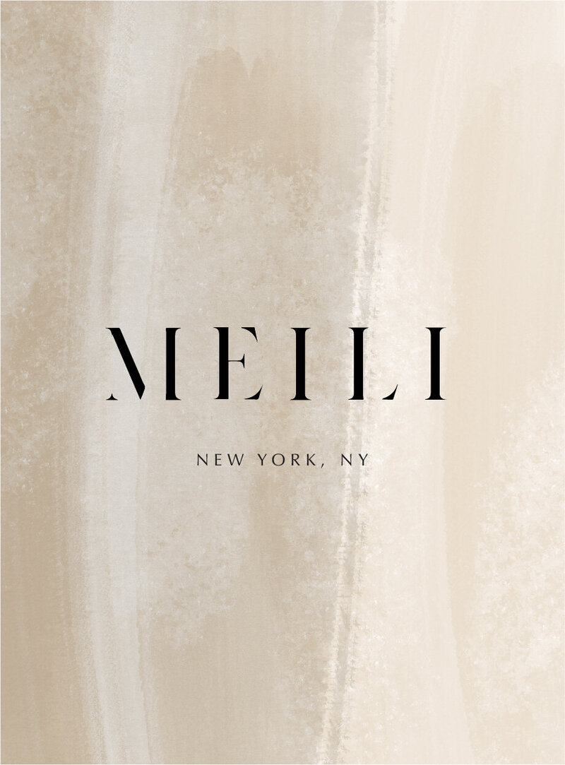 MEILI  Alternate Logo on Texture Background