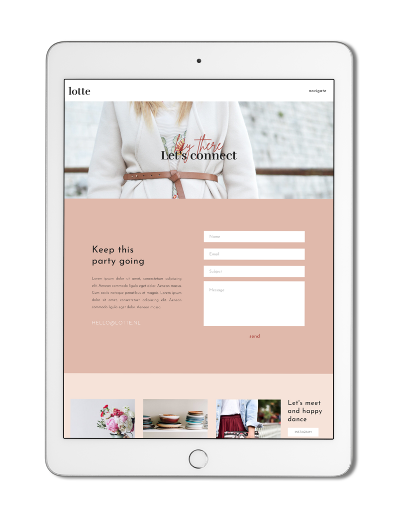 The Roar Showit Web Design Creative Website Business Template Ipad Lotte 6