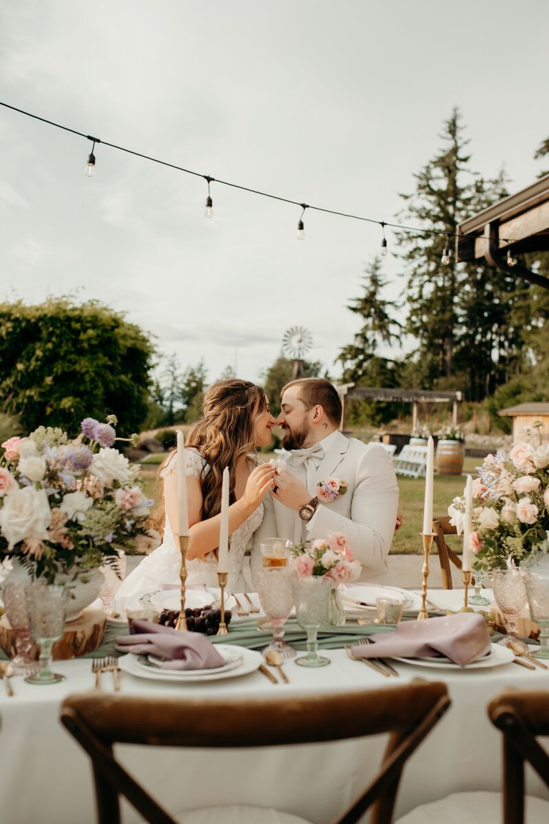 pnw wedding bride and groom