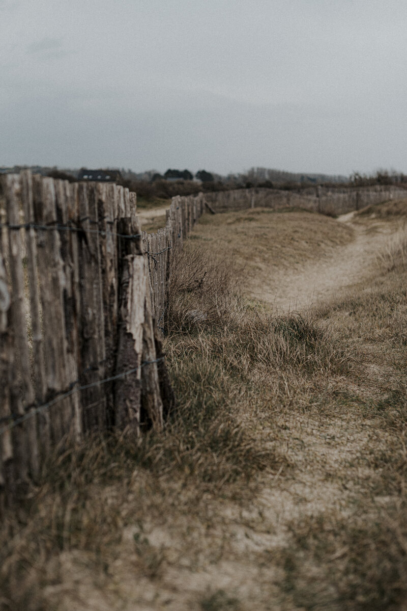 The edges of a beach on the Normandy coast