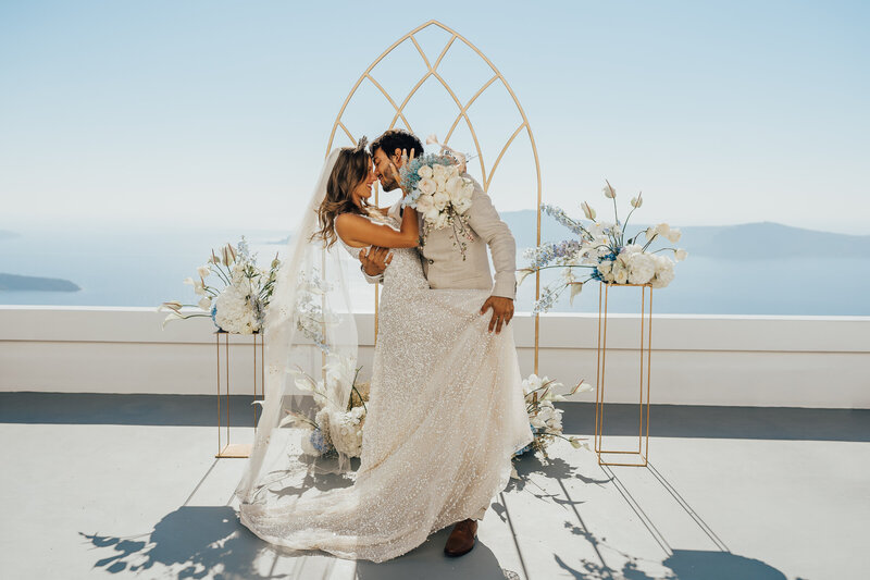 Intimate Wedding Ceremony in Santorini