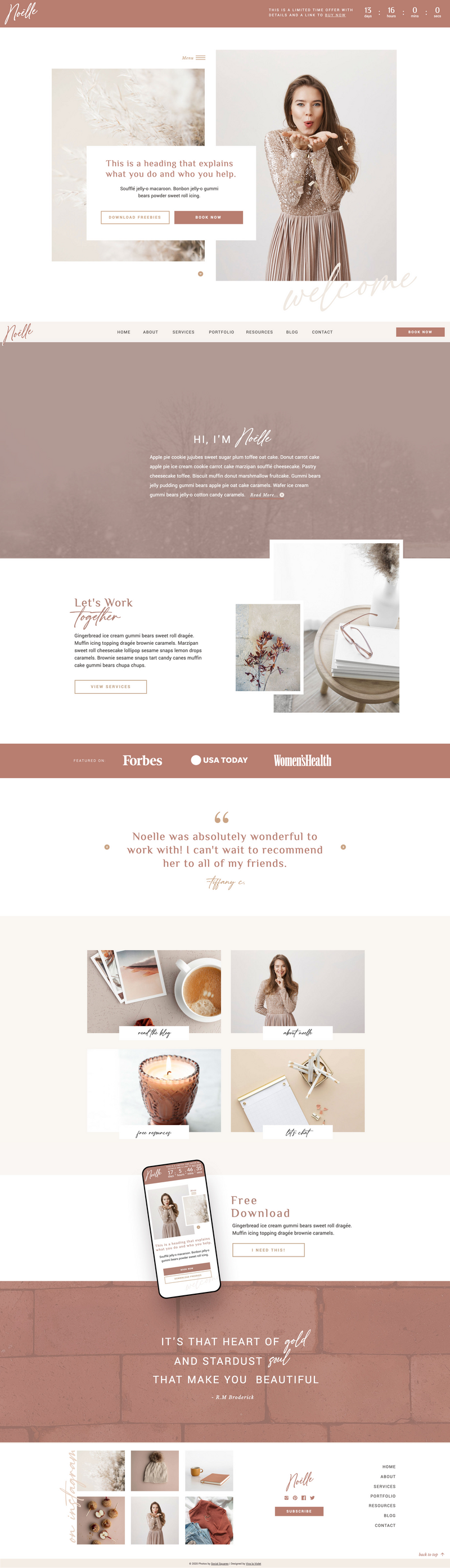 Showit Templates |  Heather Jones Creative | Simone