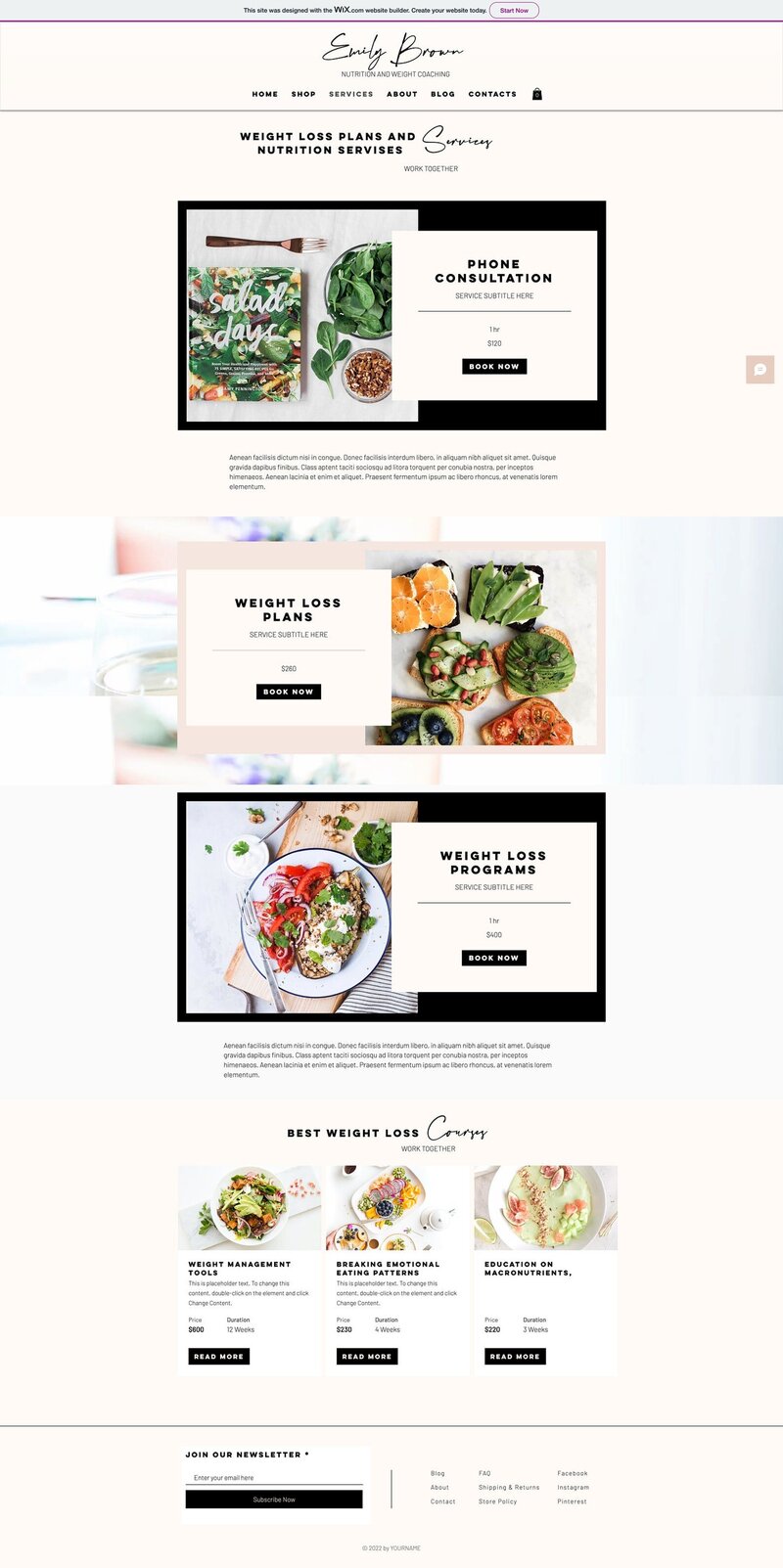 Best Nutrition Wix  Themes 2023