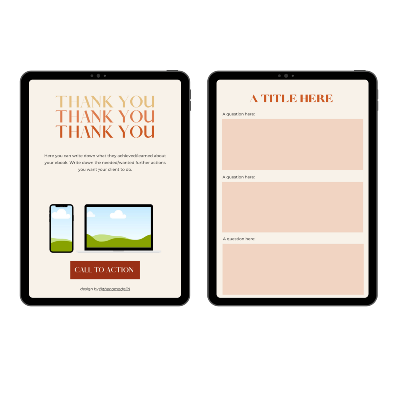 thank you page - fire ebook