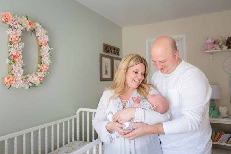 Annapolis lifestyle newborn photos in nursery by Maryland photographer, Christa Rae Photography