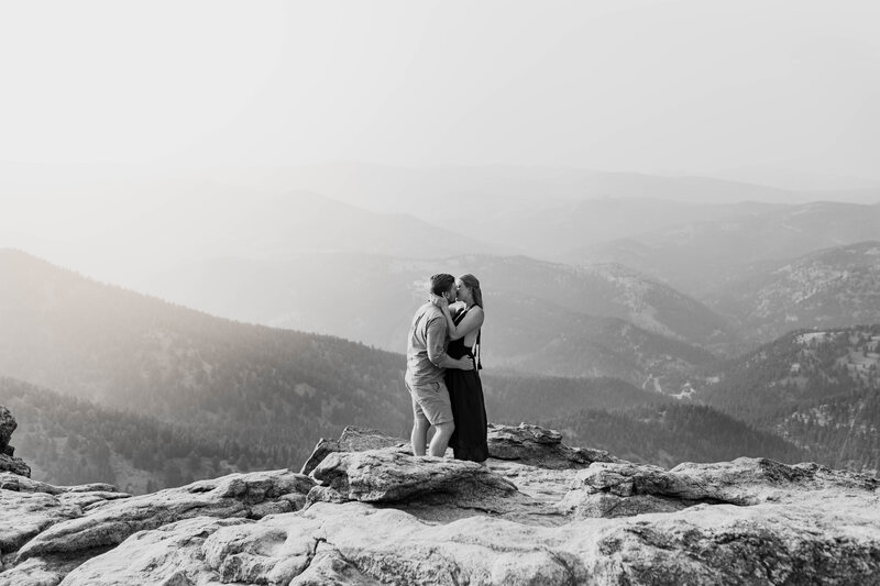 engagement session boulder colorado in the mountains