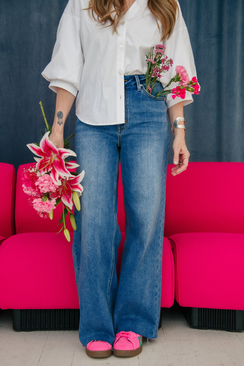 【正規品】Lindsay logo tops LOGO by Lori Goldstein 3/4 Sleeve Cotton Slub Top Black Size M